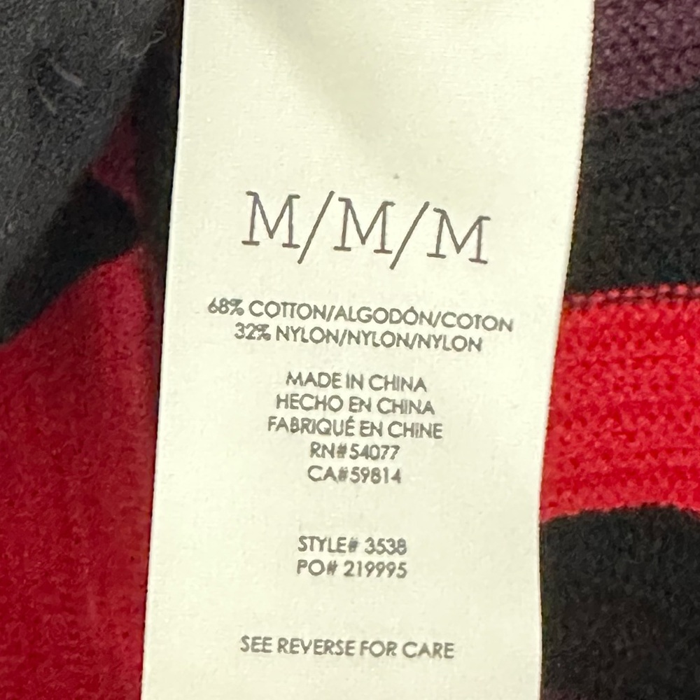 CAbi sophisticated black and red striped Royal pull over size Medium - Picture 4 of 6